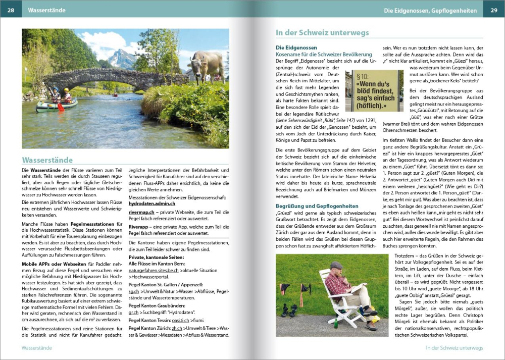 Leseprobe Buch 'Paddelland Schweiz' 2. Auflage