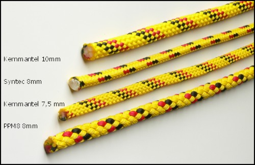 Übersicht der verschiedenen Wurfsack Seile von hf